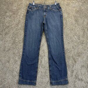 Lucky Brand Jeans Womens 8/29 Blue Wild One Wide Leg Mid Rise Split Hem Denim
